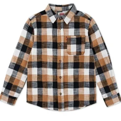 Camisas manga corta Levis kids Lvb Buffalo Check Flannel Shir