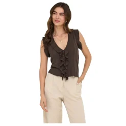 Camisas manga corta Only Onlnelly Sl V-Neck String Cardi Knt Noos