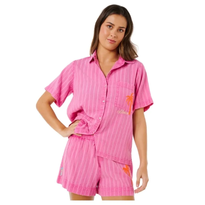 Camisas manga corta Rip curl Hotel Malibu Embroid Shirt