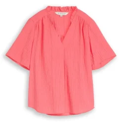 Camisas manga corta Tom tailor Blouse Crinkled With Frill Collar