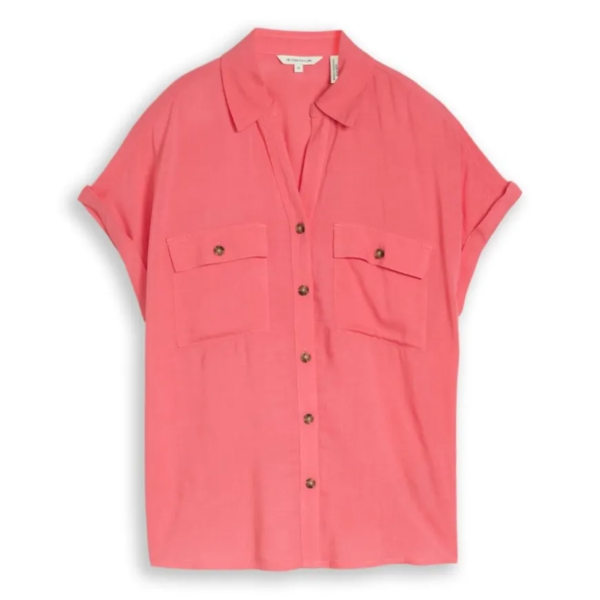 Camisas manga corta Tom tailor Blouse Solid With Pockets