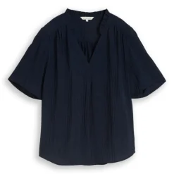Camisas manga corta Tom tailor Blouse Crinkled With Frill Collar
