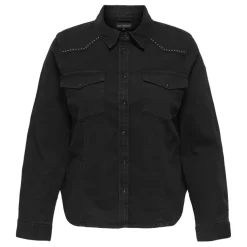 Camisas manga larga Carmakoma Carsasia L S Fit Stud Dnm Shirt Akm