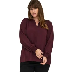 Camisas manga larga Carmakoma Carmetta Life V-Neck Top Wvn Noos