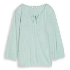 Camisas manga larga Tom tailor T-Shirt Striped Blouse With String