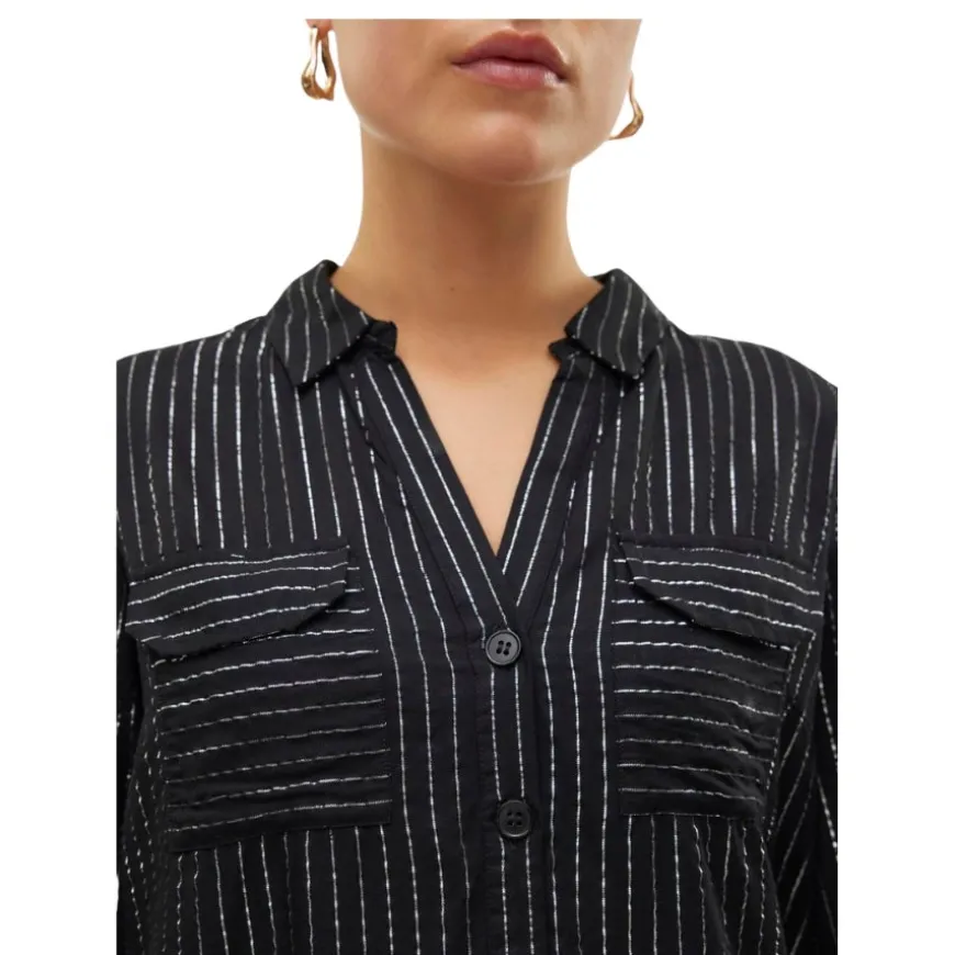 Camisas manga larga Vero moda Vmbumpy Ls Glitter Shirt Wvn Ga Noos