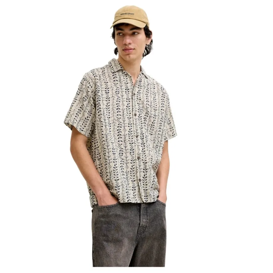 Camisas manga corta Jack & jones Jprblusummer Lin. Blen Dobby Ss Shirt Sn