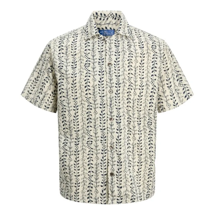 Camisas manga corta Jack & jones Jprblusummer Lin. Blen Dobby Ss Shirt Sn