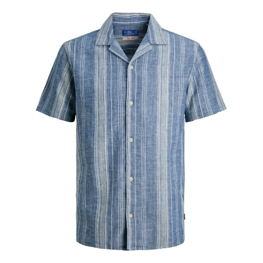 Camisas manga corta Jack & jones Jprblusummer Lin. Blen Dobby Ss Shirt Sn