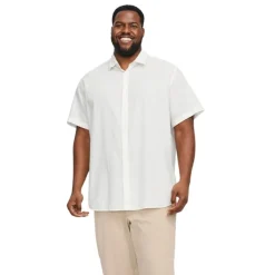 Camisas manga corta Jack & jones plus Jjebreeze Linen Blend Shirt Ss Sn Pls