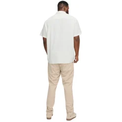 Camisas manga corta Jack & jones plus Jjebreeze Linen Blend Shirt Ss Sn Pls