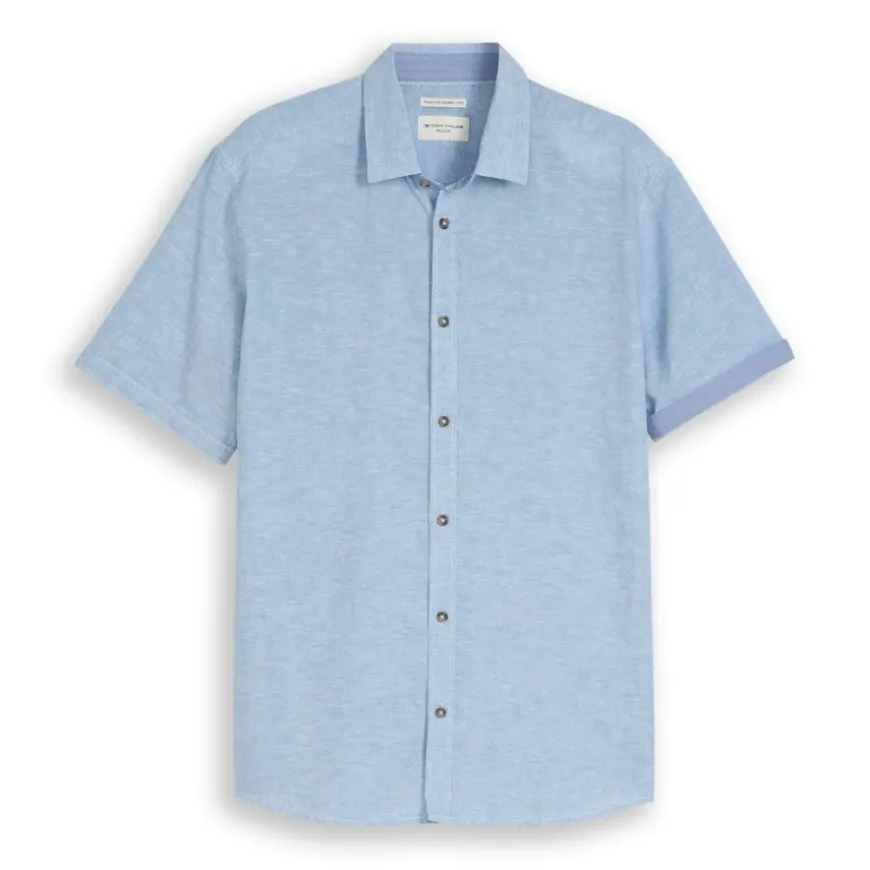 Camisas manga corta Tom tailor Cotton Linen Shirt