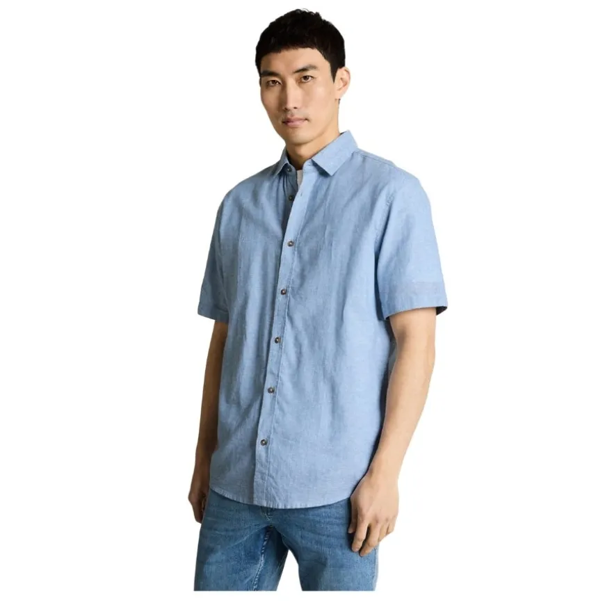 Camisas manga corta Tom tailor Cotton Linen Shirt
