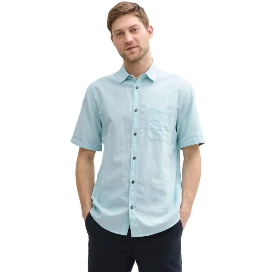 Camisas manga corta Tom tailor Cotton Linen Shirt