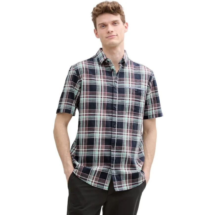 Camisas manga corta Tom tailor Checked Slubyarn Shirt