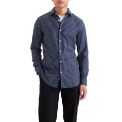 Camisas manga larga Dockers Crafted Woven Shirt Trace Dobby Navy Bla