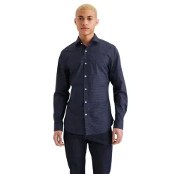Camisas manga larga Dockers Crafted Woven Shirt Fortuna Poplin Navy