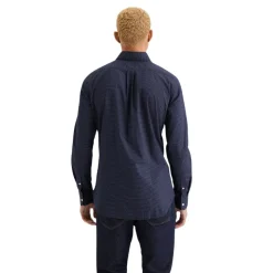Camisas manga larga Dockers Crafted Woven Shirt Fortuna Poplin Navy