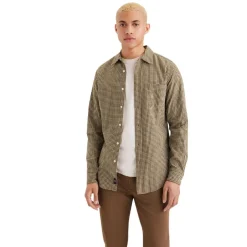 Camisas manga larga Dockers Slim Original Woven Quest Flannel Bronze