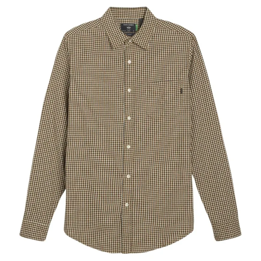 Camisas manga larga Dockers Slim Original Woven Quest Flannel Bronze