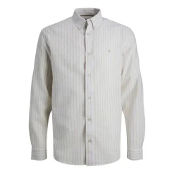 Camisas manga larga Jack & jones plus Jjebreeze Linen Blend Band Shirt L Pls