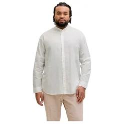 Camisas manga larga Jack & jones plus Jjebreeze Linen Blend Band Shirt L Pls