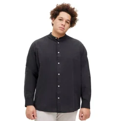 Camisas manga larga Jack & jones plus Jjebreeze Linen Ble Band Shirt Ls Sn Pls
