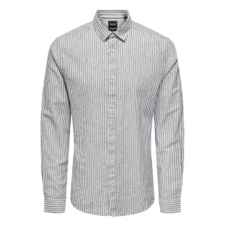 Camisas manga larga Only & sons Onscaiden Ls Stripe Linen Shirt 660 Noos