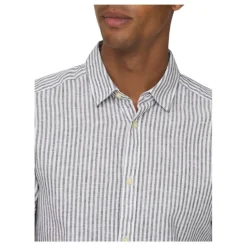 Camisas manga larga Only & sons Onscaiden Ls Stripe Linen Shirt 660 Noos