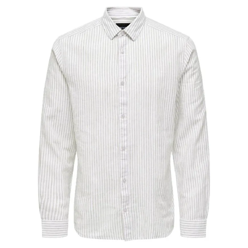 Camisas manga larga Only & sons Onscaiden Ls Stripe Linen Shirt 660 Noos