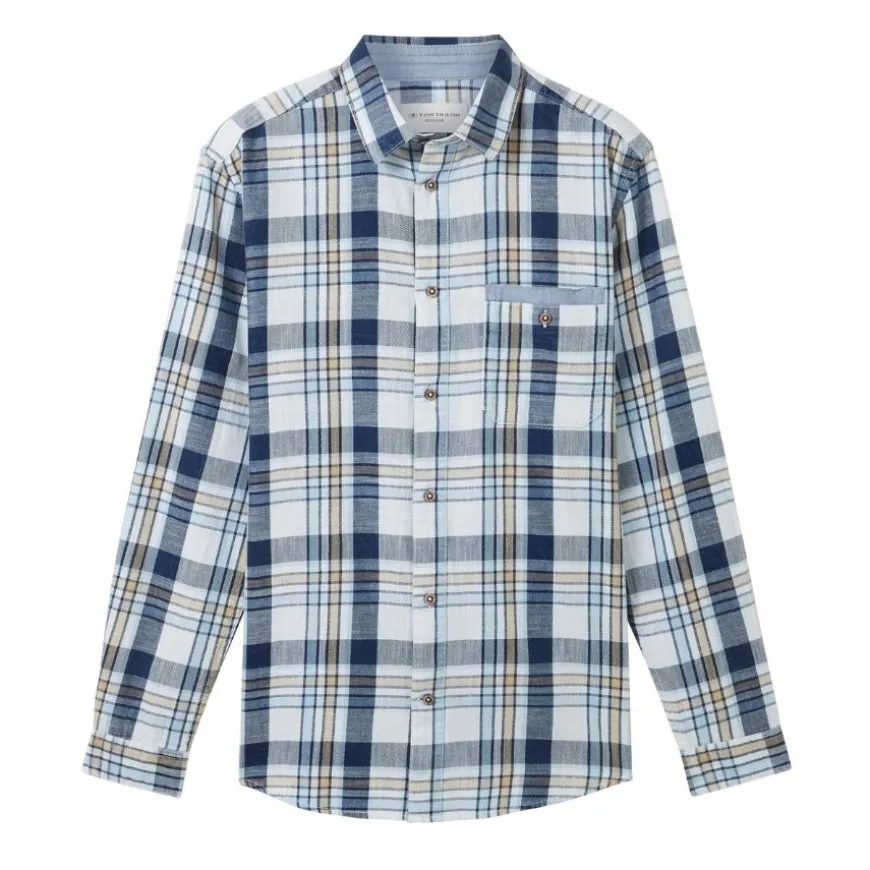 Camisas manga larga Tom tailor Washed Checked