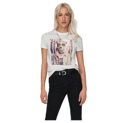Camisetas manga corta Only Onlvibe S S Glasses Top Box Jrs