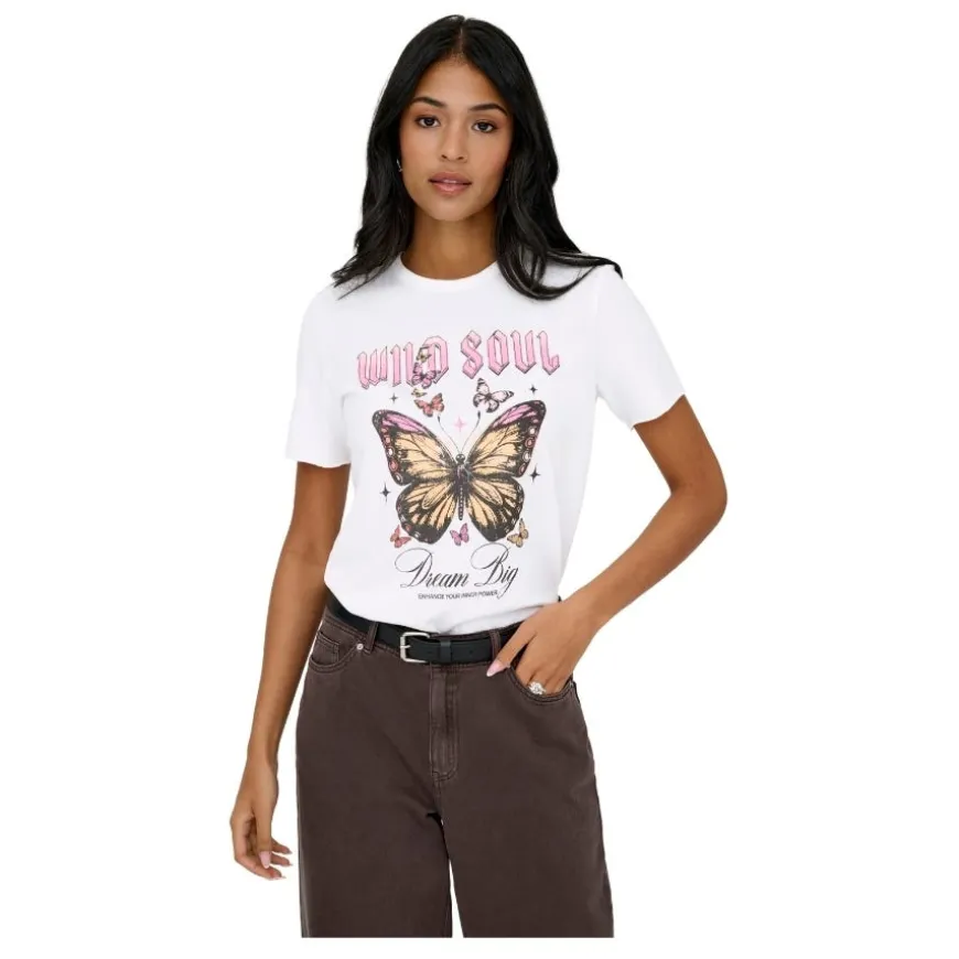 Camisetas manga corta Only Onllucy Life Reg S S Print Top Box Ccjrs