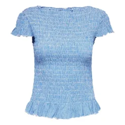 Camisetas manga corta Only Onlcelle Life Cap Smock Boatneck Top Jrs