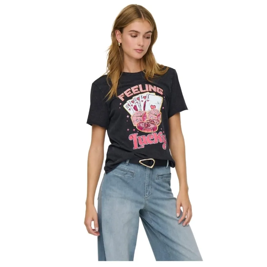Camisetas manga corta Only Onllucy Life Reg S S Print Top Box Ccjrs