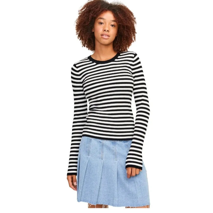 Camisetas manga larga Jjxx Jxjodi Tight Stripe Crew Neck Knit Noos