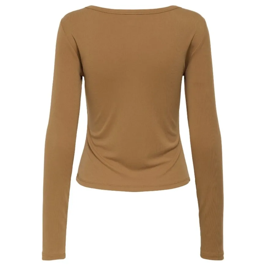 Camisetas manga larga Only Onlfree Life L/S Placket Rib Top Jrs