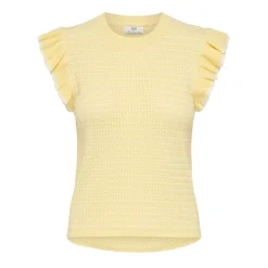 Camisetas sin mangas Jdy Jdycarice S L Frill Pullover Knt Noos