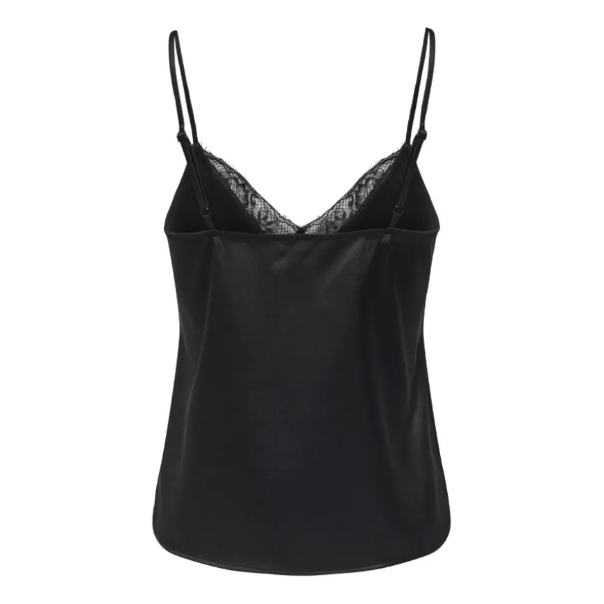 Camisetas sin mangas Only Onlfaraya Strap Lace Satin Top Wvn