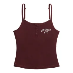Camisetas sin mangas Superdry Athletic Embroider Button Cami