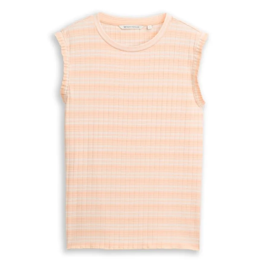 Camisetas sin mangas Tom tailor Striped Rib Top