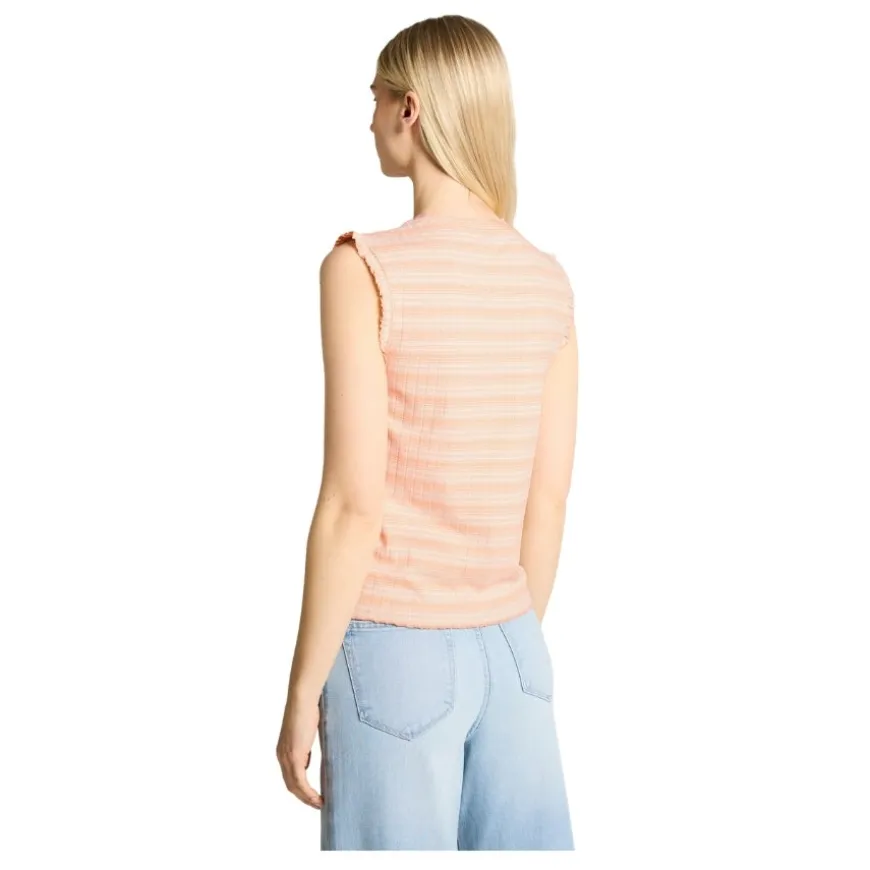 Camisetas sin mangas Tom tailor Striped Rib Top