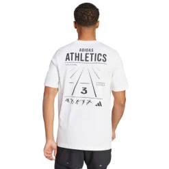 Camisetas manga corta Adidas M Ath Cat G T White