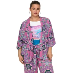 Camisetas manga corta Carmakoma Carkendra Life 3 4 Tie Kimono Aop