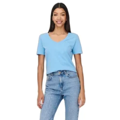 Camisetas manga corta Jdy Jdyfarock Life S S V-Neck Top Jrs Noos