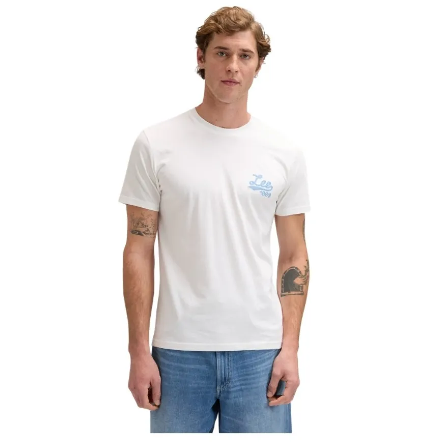 Camisetas manga corta Lee LEE STITCH TEE BRIGHT WHITE