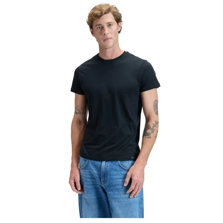 Camisetas manga corta Lee TWIN PACK CREW BLACK WHITE-L680CMKW