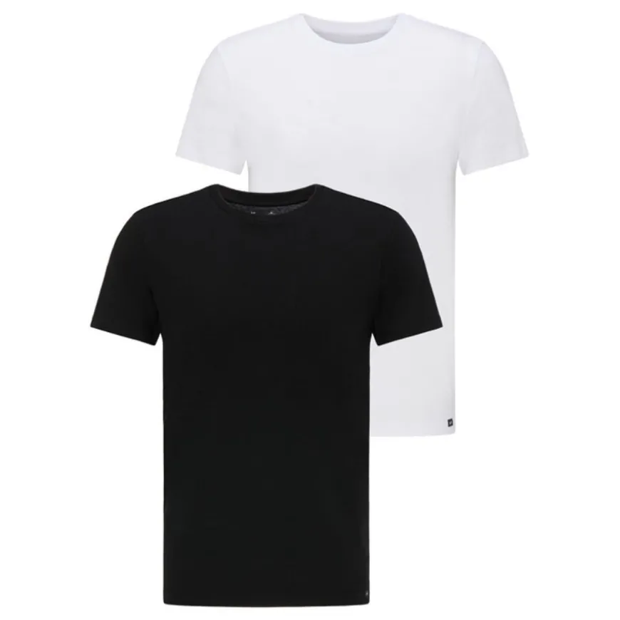 Camisetas manga corta Lee TWIN PACK CREW BLACK WHITE-L680CMKW
