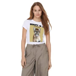 Camisetas manga corta Only OF Onlvibe Life S S Glasses Top Box Jrs