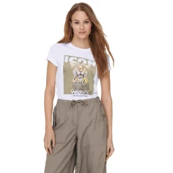 Camisetas manga corta Only OF Onlvibe Life S S Glasses Top Box Jrs
